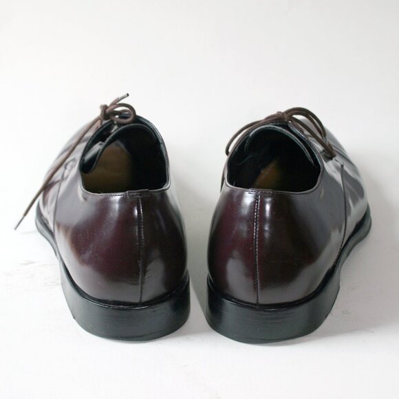 JIL SANDER POINTY TOE SIZE US#10.5 [EU#44] BURGUNDY-BROWN LACE-UP SHOES